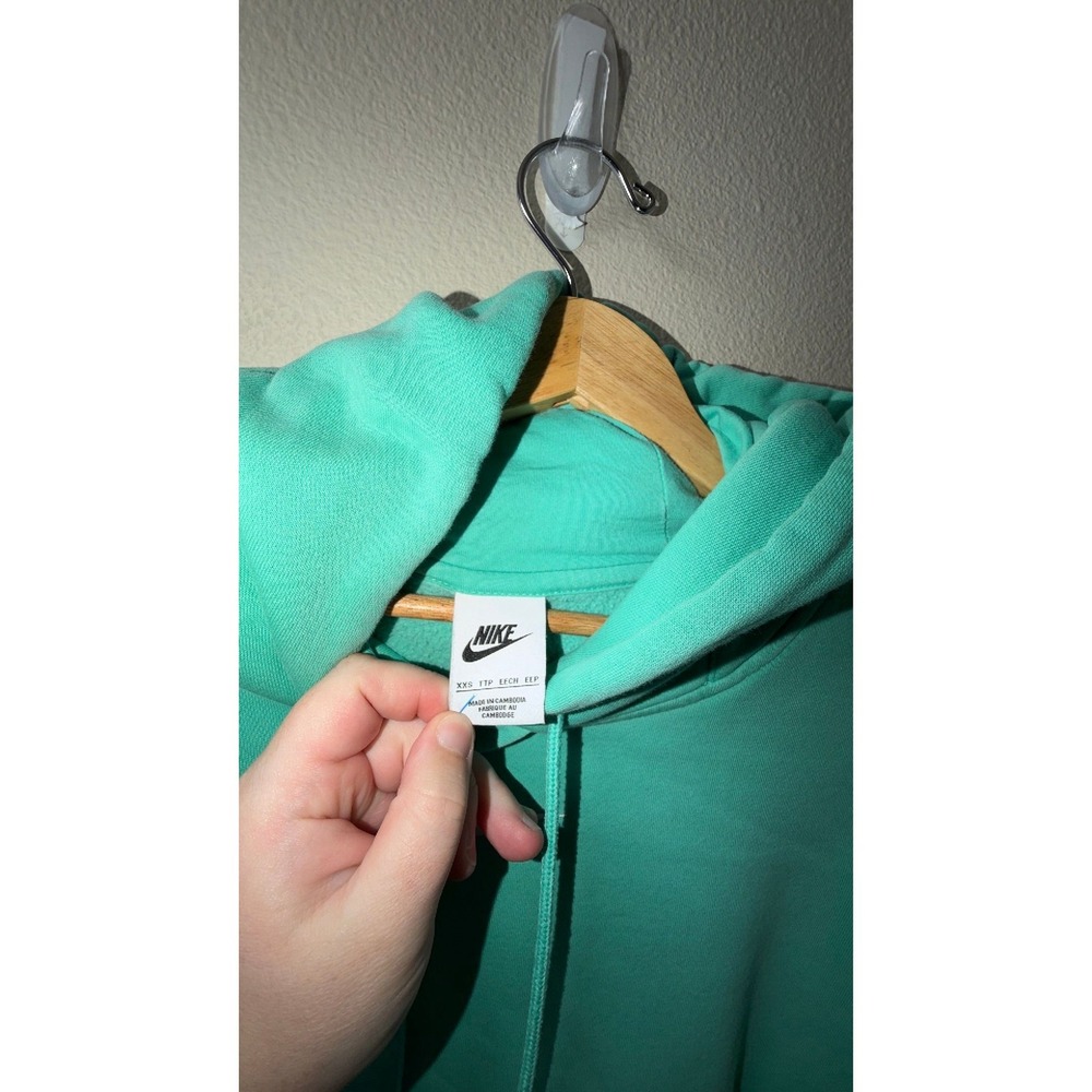 Women's Nike Center Check Oversized Cropped Hoodie Size XXS - Picture 3 of 4